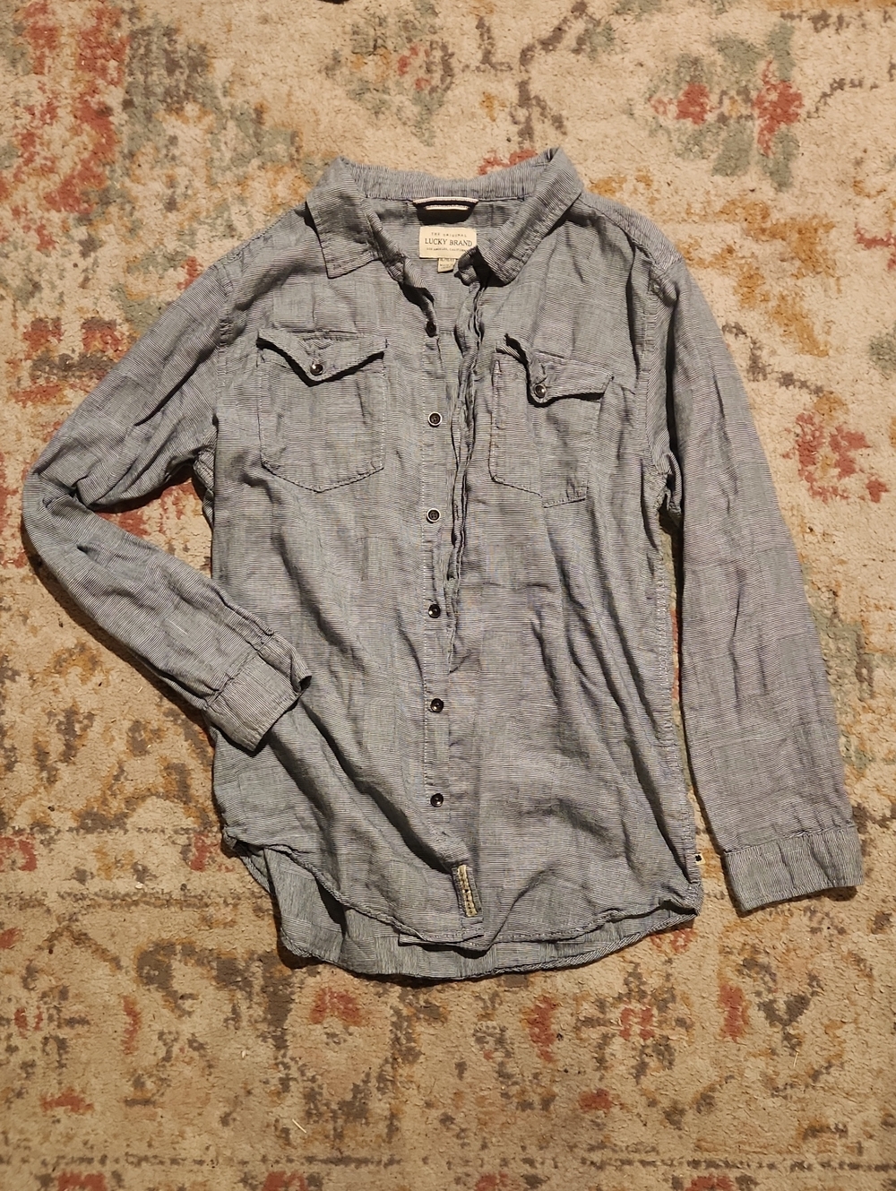 Lucky Brand Light Blue Chambray Button-Down Shirt
